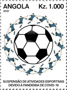 ANGOLA 2021 - STAMP 1v - FOOTBALL - SUSPENSION OF SPORT PANDEMIC COV-19 - MNH-