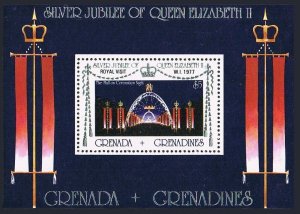 Grenada Gren 240,MNH.Mi 236 Bl.28. Caribbean visit of QE II.1977,overprinted