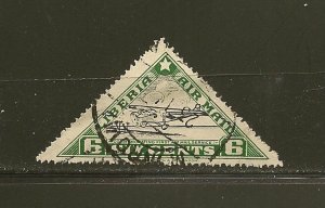 Liberia SC#C3F Airmail Triangle 1936 Used