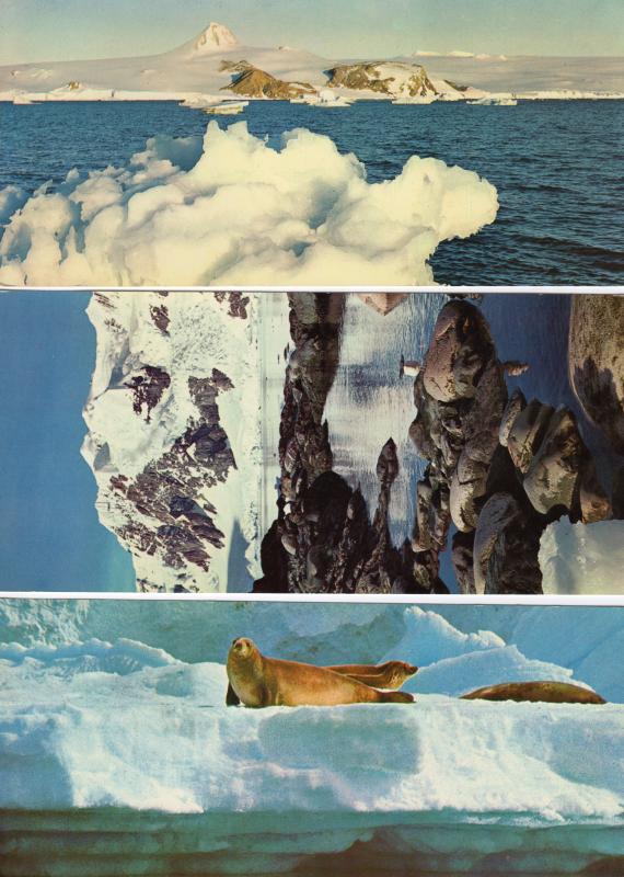 Argentina 1969/1971 CROSSING POLAR CIRCLE POSTMARKS 3 POSTCARDS