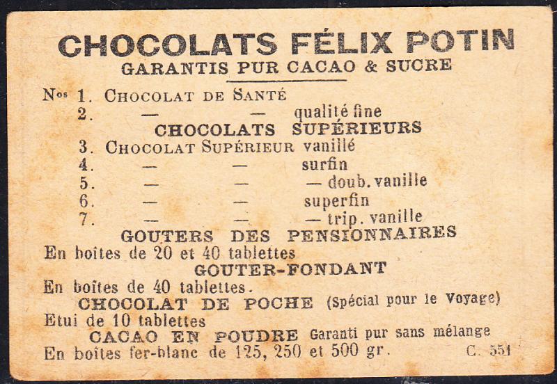 Chocolat Felix Potin Le Petit Collectionneur