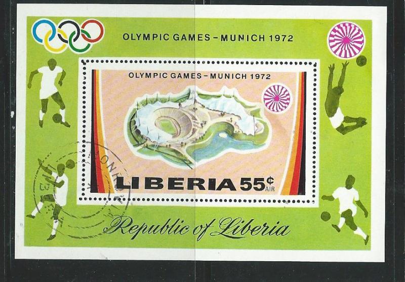Liberia #C192 55c Olympics 72' Souvenir Sheet (MNH) CV $5.50