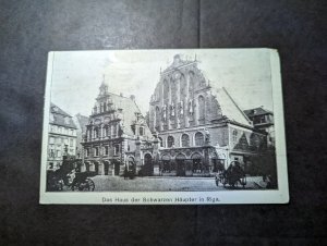 1911 Latvia Postcard Cover Riga to Berlin Germany Adolf Richter