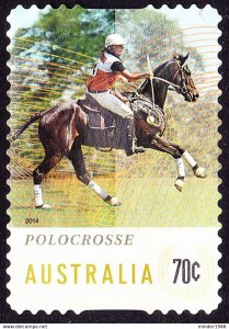 AUSTRALIA 2014 70c Multicoloured, Equestrian Events-Polocrosse FU
