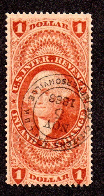 Revenue Stamp, Scott # R69c, $1 Inland Exchange Lot 2220351 -02