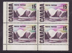 Canada-Sc#463piii- id9-unused 15c NH Centennial W2B block-LL-PVA-LF-1972-a back