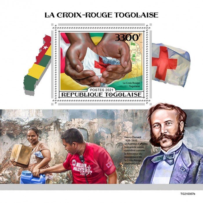 TOGO - 2021 - Togolese Red Cross - Perf Souv Sheet - Mint Never Hinged