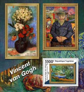 TOGO - 2022 - Vincent van Gogh  - Perf Souv Sheet - Mint Never Hinged