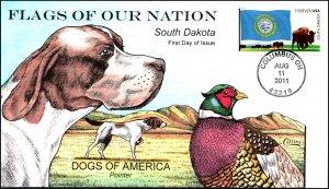 Scott 4321 44 Cents South Dakota Collins Hand Painted FDC