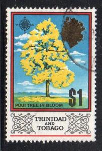 Trinidad & Tobago 157 - Used - Blooming Tabebuia  (cv $1.25)