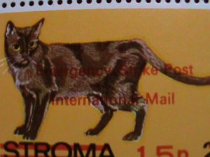 ​STROMA-1969- BURMESE CATS-EMERGENCY STRIKE POST- MNH SHEET VERY FINE