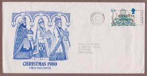 UK # 928 , 1980 Christmas FDC to Berkshire - I Combine S/H