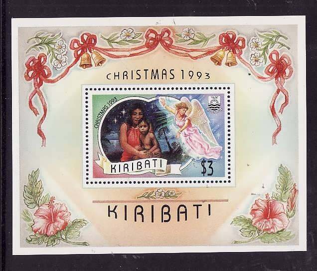 Kiribati-Sc#617-Unused NH sheet-Christmas-1993-