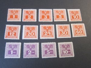 Austria 1945 Sc j175-188 set MNH