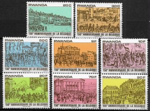 Rwanda #993-1000 MNH Set - Belgian War of Independence