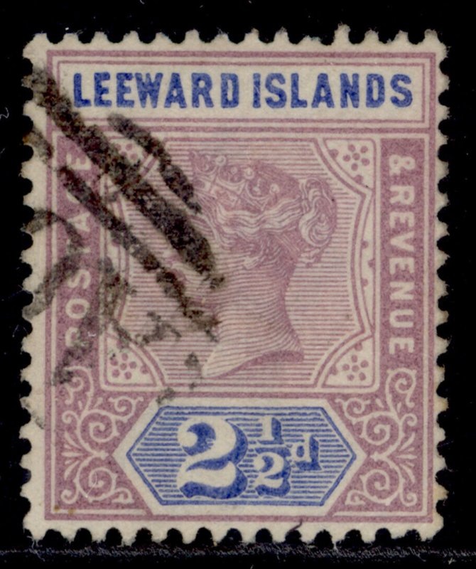 LEEWARD ISLANDS EDVII SG23, 2½d dull purple & ultramarine, FINE USED.