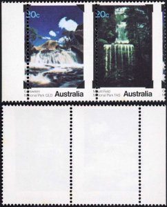 Australia SG708/9 1979 National Parks Pair Perf Shift (right stamp tone spot) U