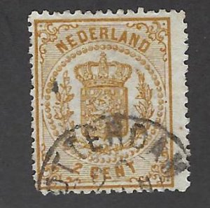 Netherlands SC#21 F-VF Used SCV$15.00...World of Stamps!