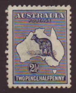 Australia 1917 Sc#46, SG#36 2-1/2d Blue Kangaroo USED-VF-VLH