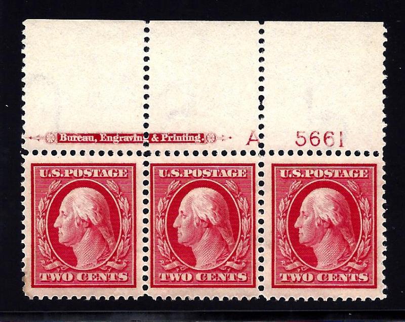 375 Mint,OG,NH... Imprint Strip of 3... PF Cert... SCV $158.00