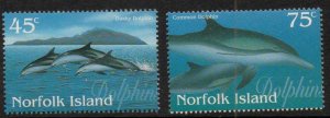 NORFOLK ISLAND SG640/1 1997 DOLPHINS MNH