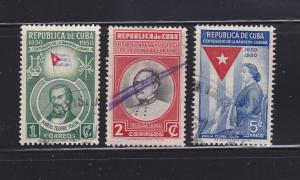 Cuba 458-460 U, Flags