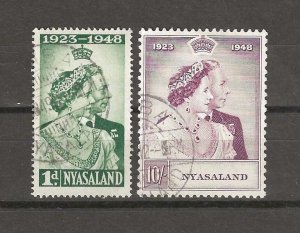 NYASALAND 1948 SG 161/162 USED