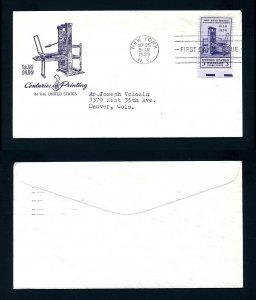 # 857 First Day Cover with Holland cachet, New York, New York - 9-25-1939