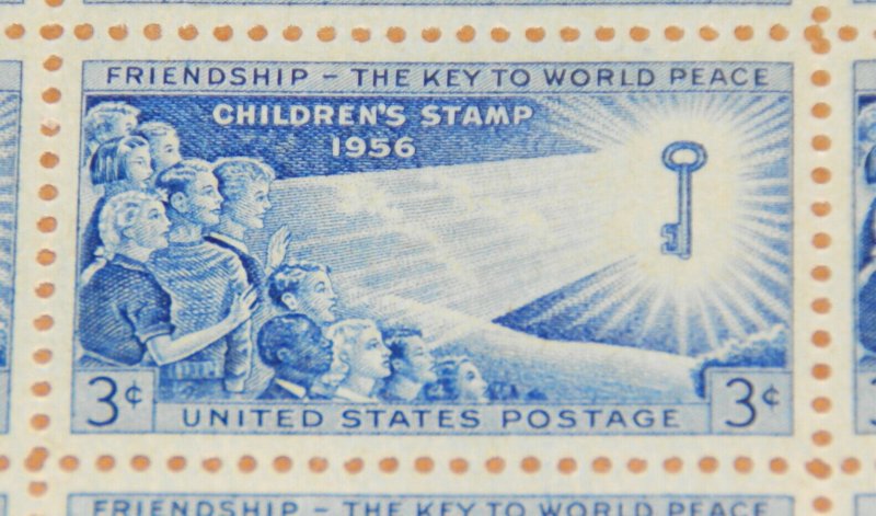 1956 sheet, Children of the World, Sc# 1085