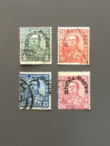 Albania 228,230,232,233 F used. Scott $ 5.75