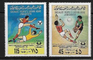 Libya 827-8 Volleyball and Soccer Mint NH