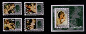 COOK ISLANDS Sc# 687-695 MNH FVF Set 4 + 5 xSS Prin. Diana