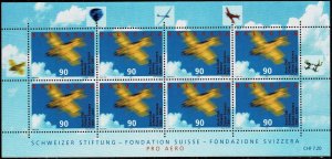 Switzerland 2001,Sc.#1094 MNH, 100 Years Aero-Club Switzerland, full sheet of 10