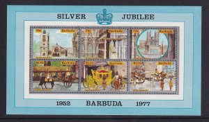 Barbuda   #265  MNH  1977  sheet silver jubilee