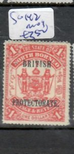 NORTH BORNEO  $1  BP  ARMS  SG  142  MOG          P0314A