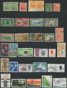 New Zealand - Approx 100 different used stamps