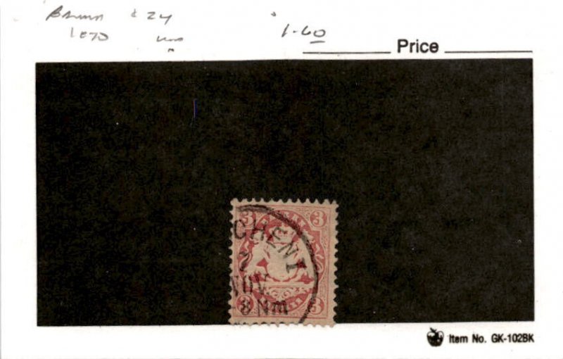 Bavaria - Germany, Postage Stamp, #24 Used, 1870 (AC)