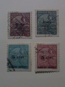 MACAU-CHINA STAMP: 1936-41-SURCHARGED STAMPS- USED STAMPS- 85 YEARS OLD STAMPS-