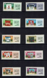 Isle of Man: 2019, Post & Go , Christmas Cards, MNH set