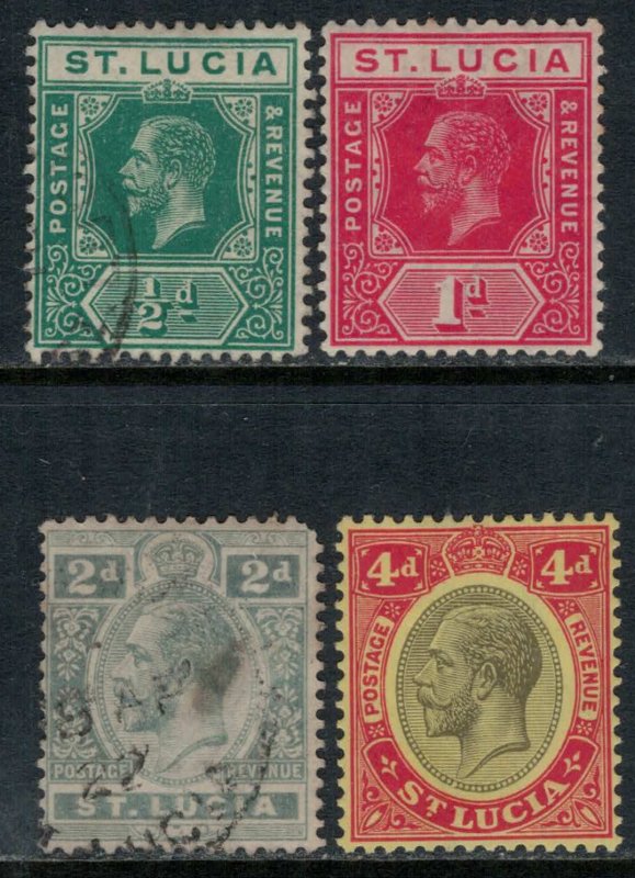 St. Lucia #64-6,73*/u  CV $14.00  (#66 thin)