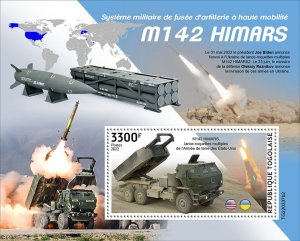 TOGO - 2022 - M142 Himars  - Perf Souv Sheet - Mint Never Hinged