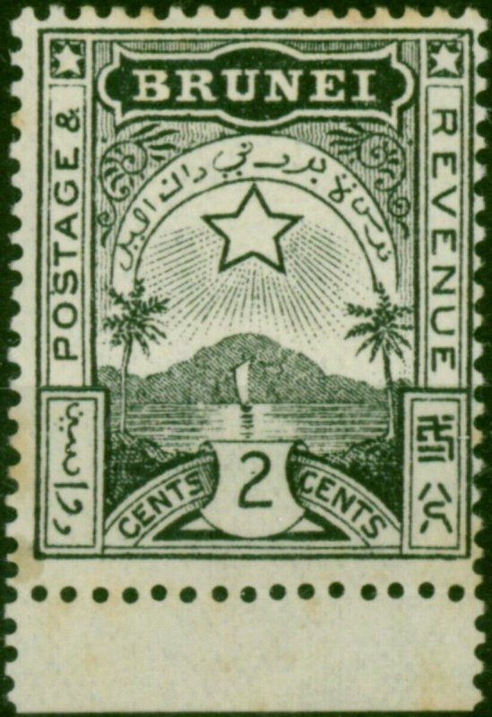 Brunei 1895 2c Black SG3 Position 5/8 Fine MM