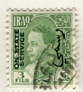 IRAQ;  1934 King Ghazi STATE SERVICE Optd. fine used 3f. value
