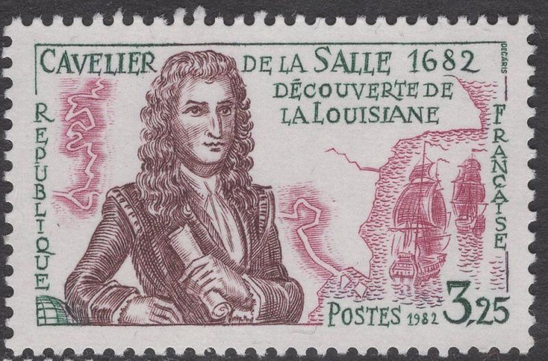 FRANCE SG2553 1982 300th ANNIV OF DISCOVERY OF LOUISIANA MNH