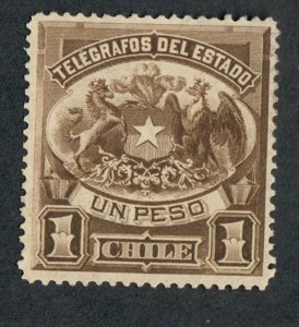 Chile 1p used Telegraph single