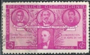 Dominican Republic 369 (used) 3c Trujillo-Hull Treaty (1941)