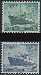 Germany Berlin 9N113-14 MH 1955 Ships (ak5095)