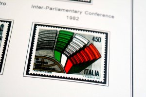 COLOR PRINTED ITALY 1966-1989 STAMP ALBUM PAGES (79 illustrated pages)