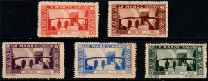 Vintage France Poster Stamps Le Maroc Moulay Idriss Le Tombeau Morocco