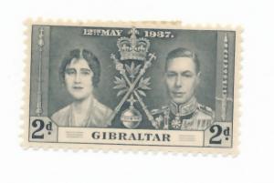 Gibraltar 1937 - Scott 105 MH - 2p, Coronation issue